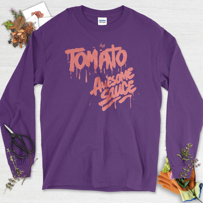 Tomato Awesome Sauce Long Sleeve Purple / S Physical Item