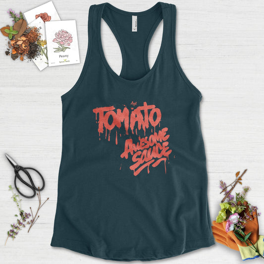 Tomato Awesome Sauce Racerback Racerback / XS / Midnight Navy Physical Item