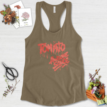 Tomato Awesome Sauce Racerback Racerback / XS / Military Green Physical Item