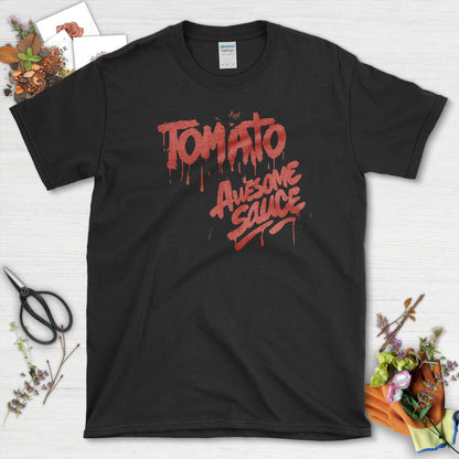 Tomato Awesome Sauce T-Shirt Black / S Physical Item