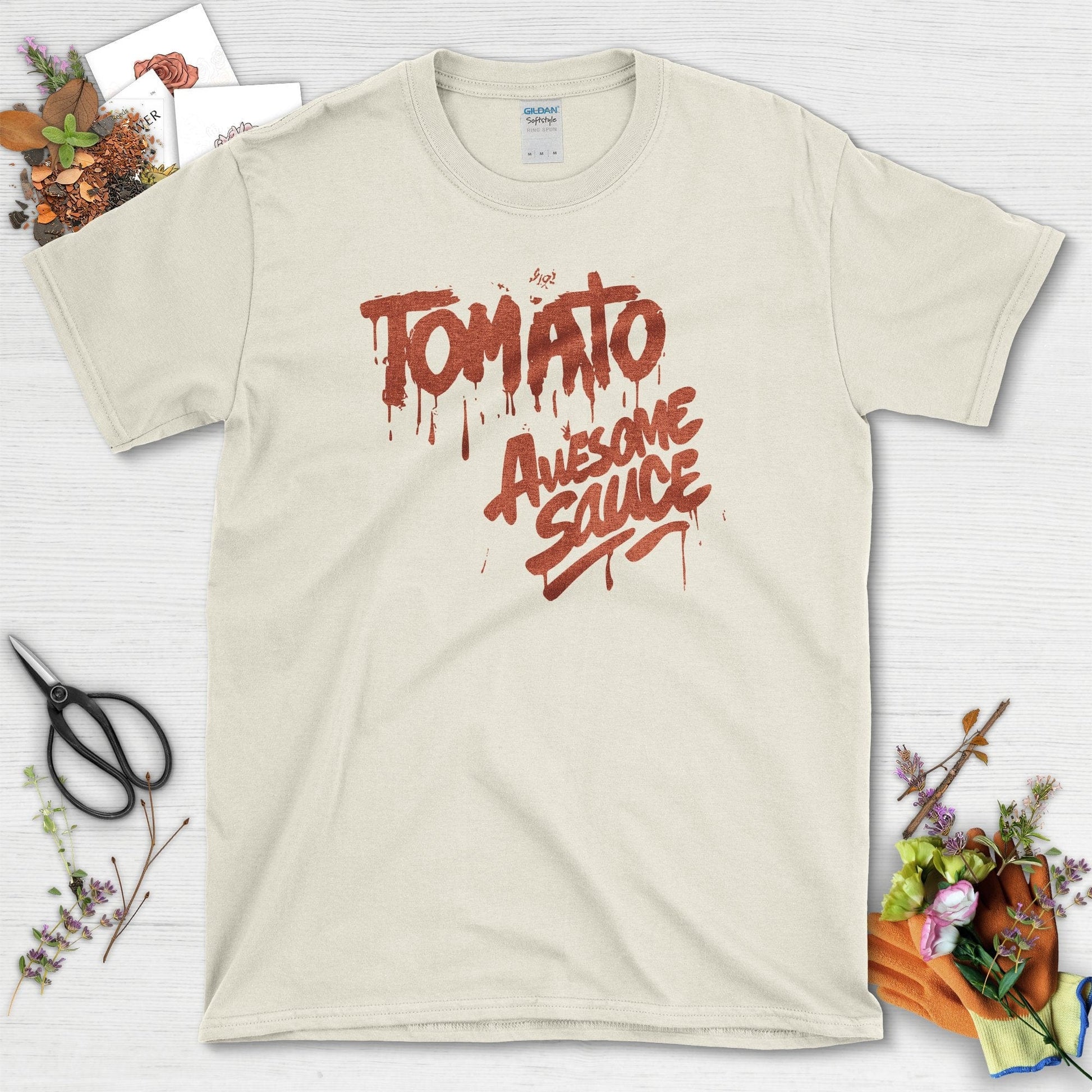 Tomato Awesome Sauce T-Shirt Natural / S Physical Item