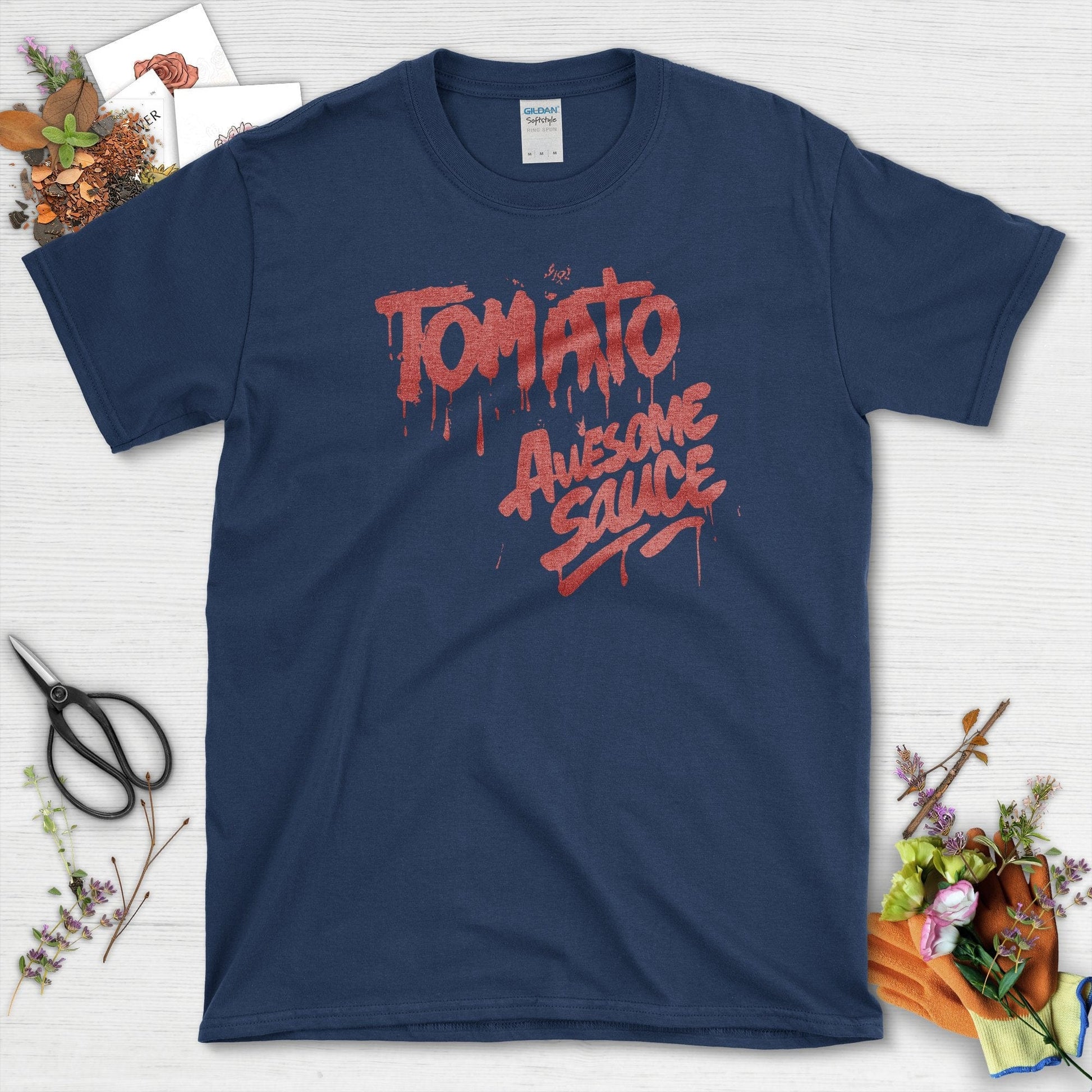 Tomato Awesome Sauce T-Shirt Navy / S Physical Item