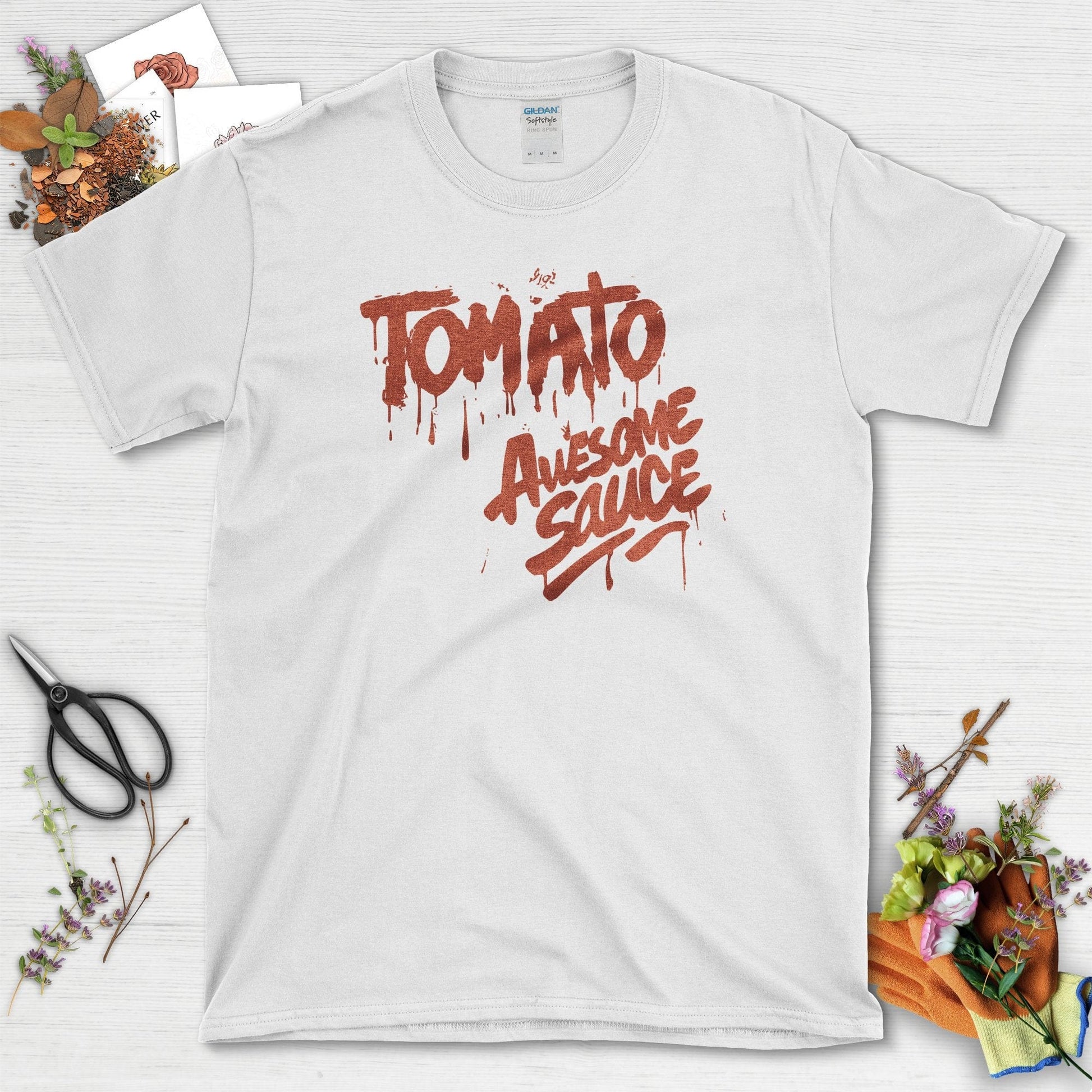 Tomato Awesome Sauce T-Shirt White / S Physical Item