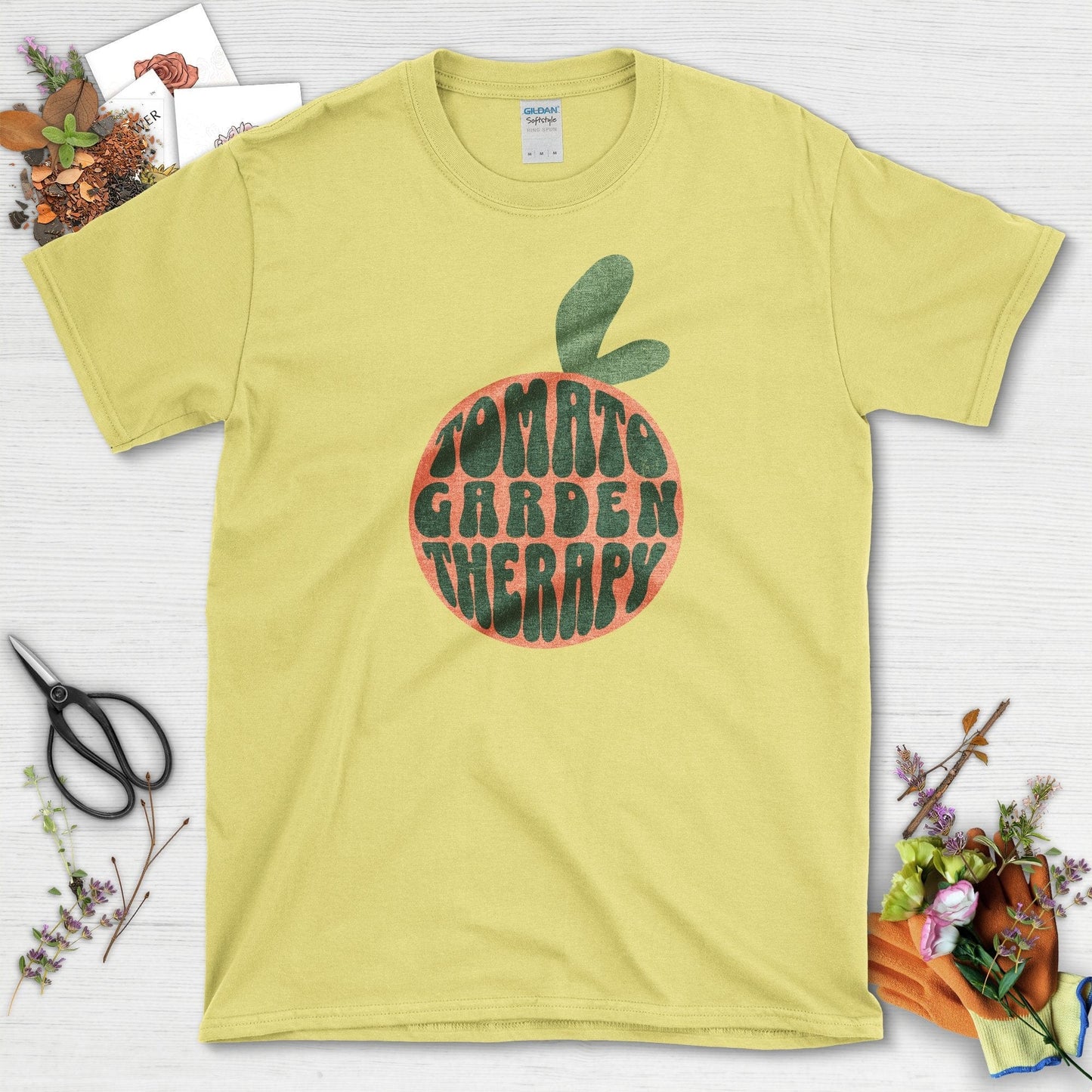 Tomato Garden Therapy T-Shirt Cornsilk / S T-Shirt