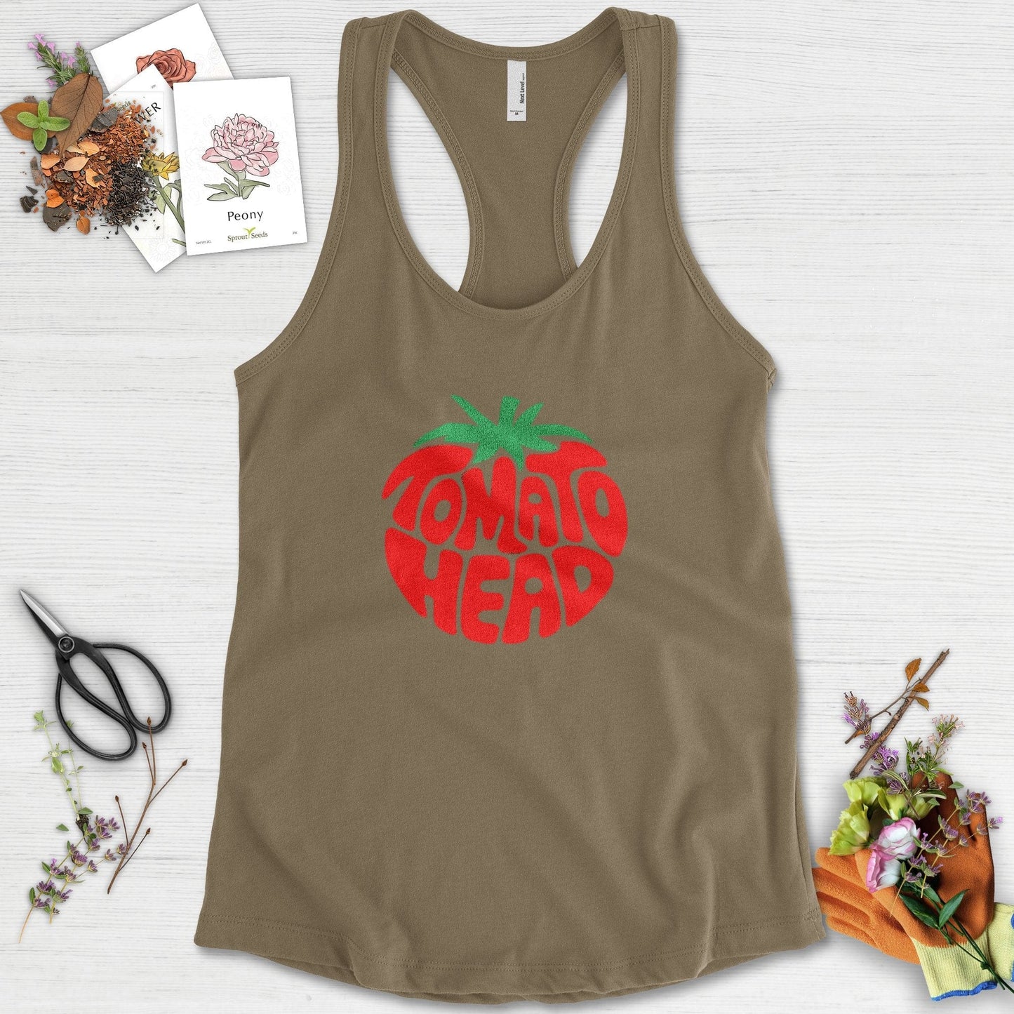 Tomato Head Racerback Racerback / XS / Military Green Physical Item