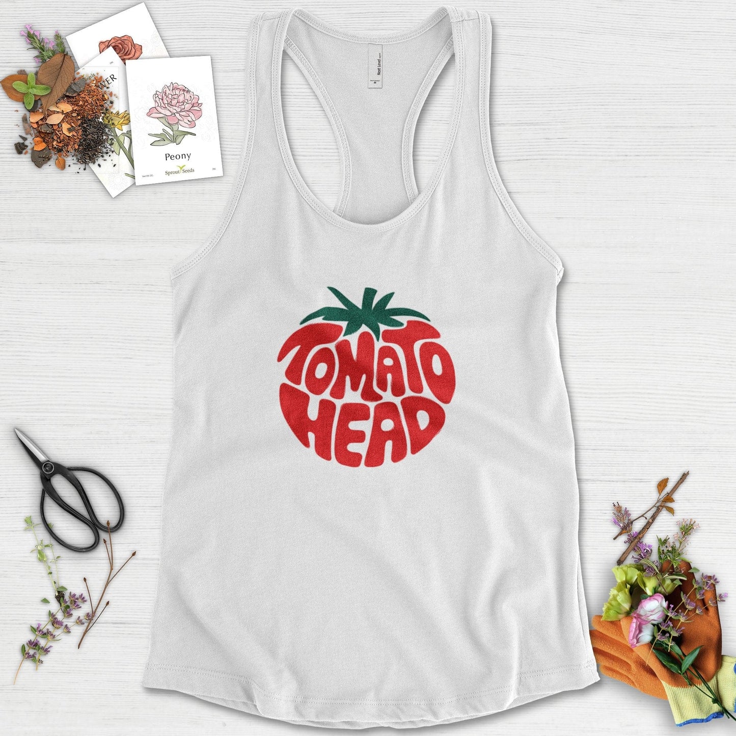 Tomato Head Racerback Racerback / XS / White Physical Item