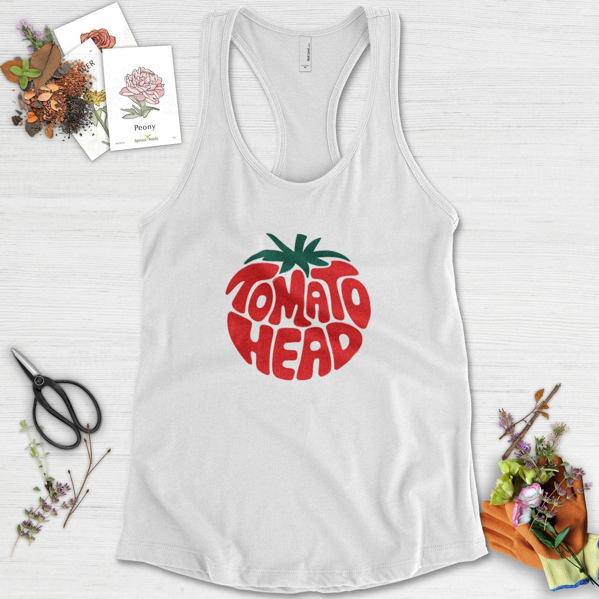Tomato Head Racerback Racerback / XS / White Physical Item