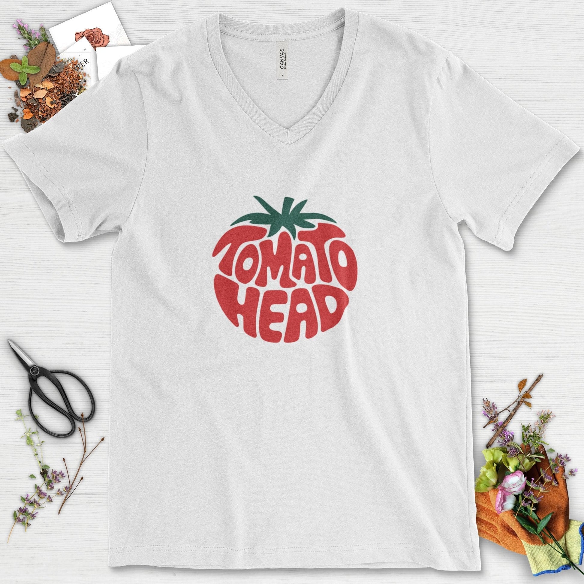 Tomato Head V-Neck White / S Physical Item