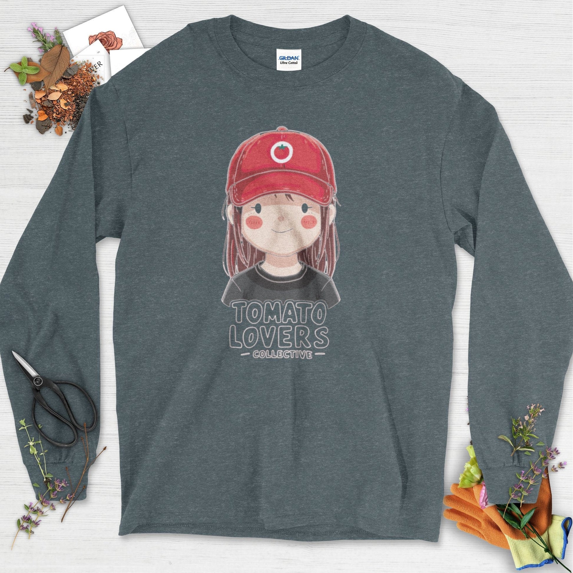 Tomato Lovers Collective Long Sleeve Dark Heather / S Physical Item