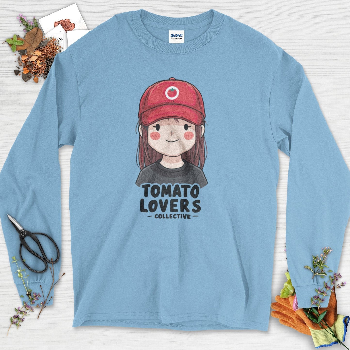 Tomato Lovers Collective Long Sleeve Light Blue / S Physical Item