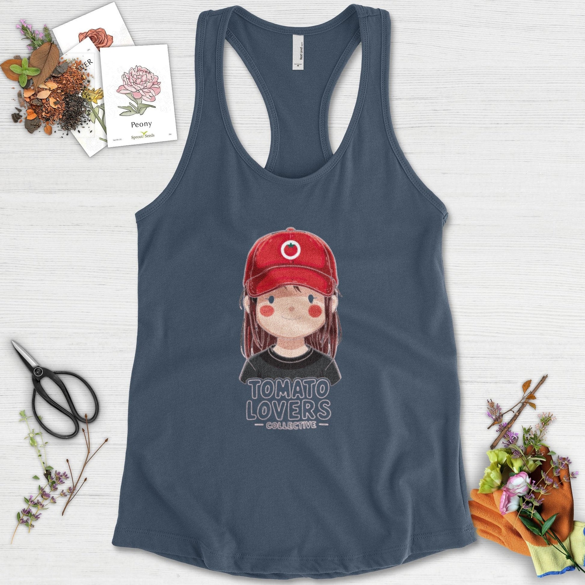 Tomato Lovers Collective Racerback Racerback / XS / Indigo Physical Item