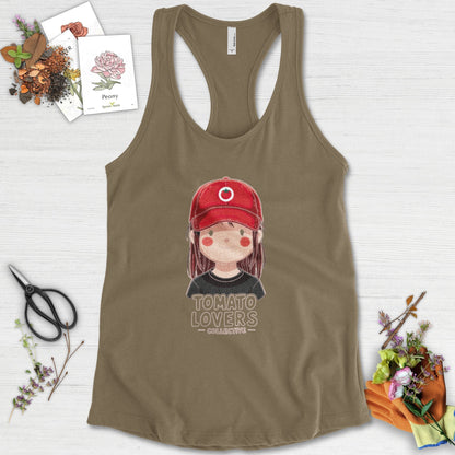 Tomato Lovers Collective Racerback Racerback / XS / Military Green Physical Item