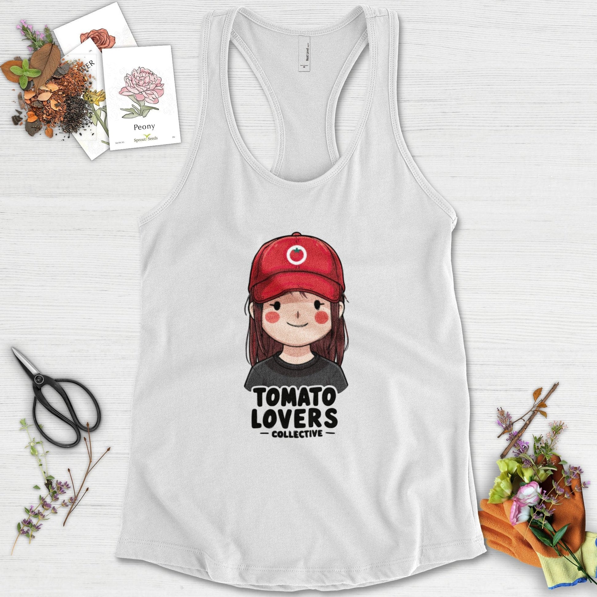 Tomato Lovers Collective Racerback Racerback / XS / White Physical Item