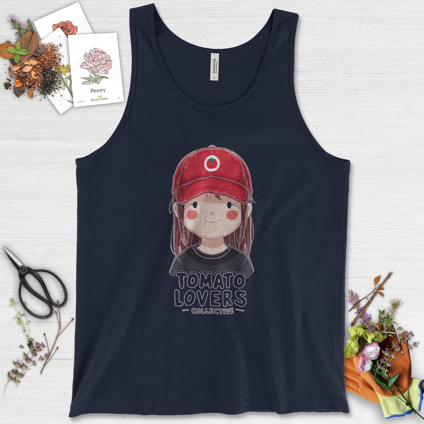 Tomato Lovers Collective Tank Top Navy / XS Physical Item