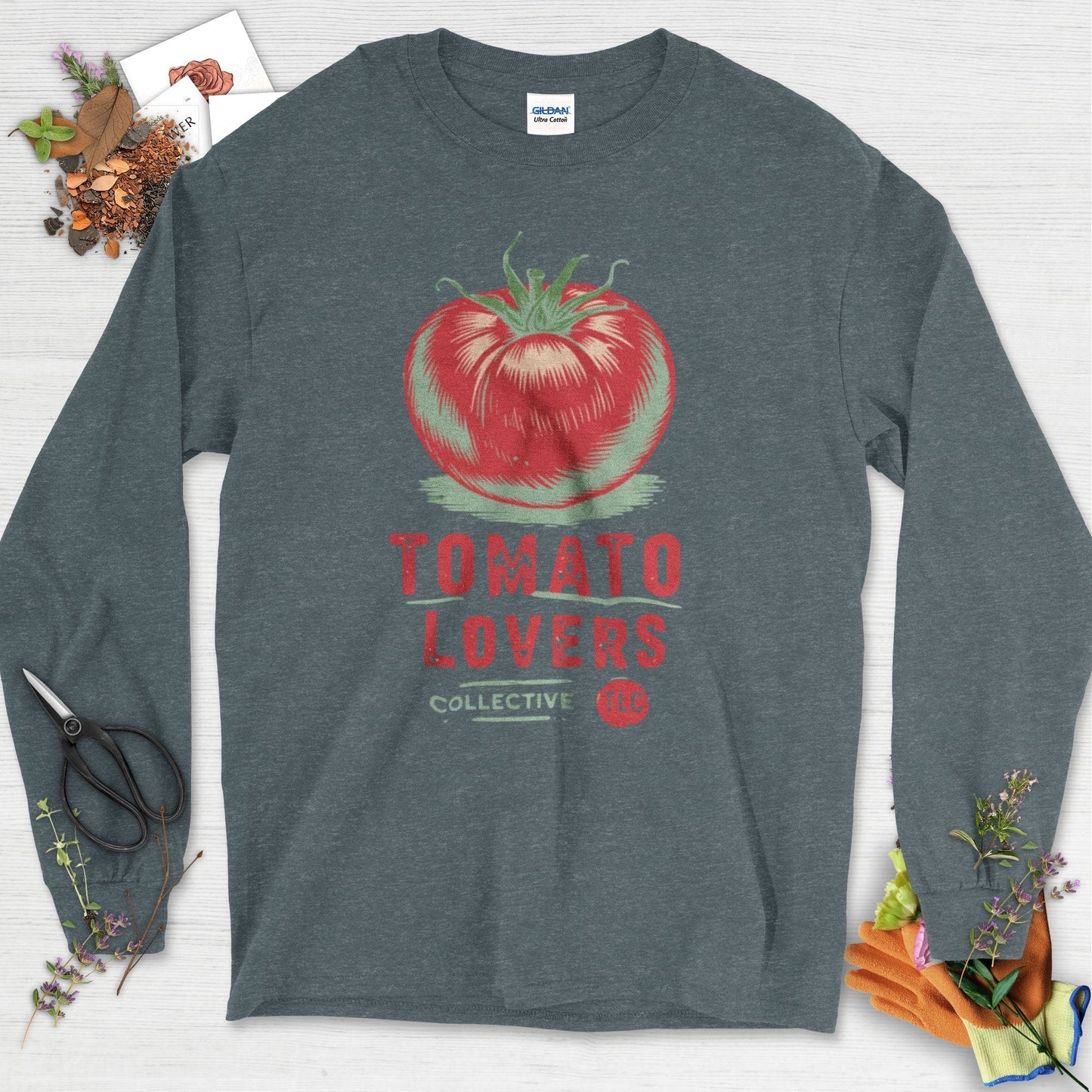 Tomato Lovers Collective TLC Long Sleeve Dark Heather / S Physical Item