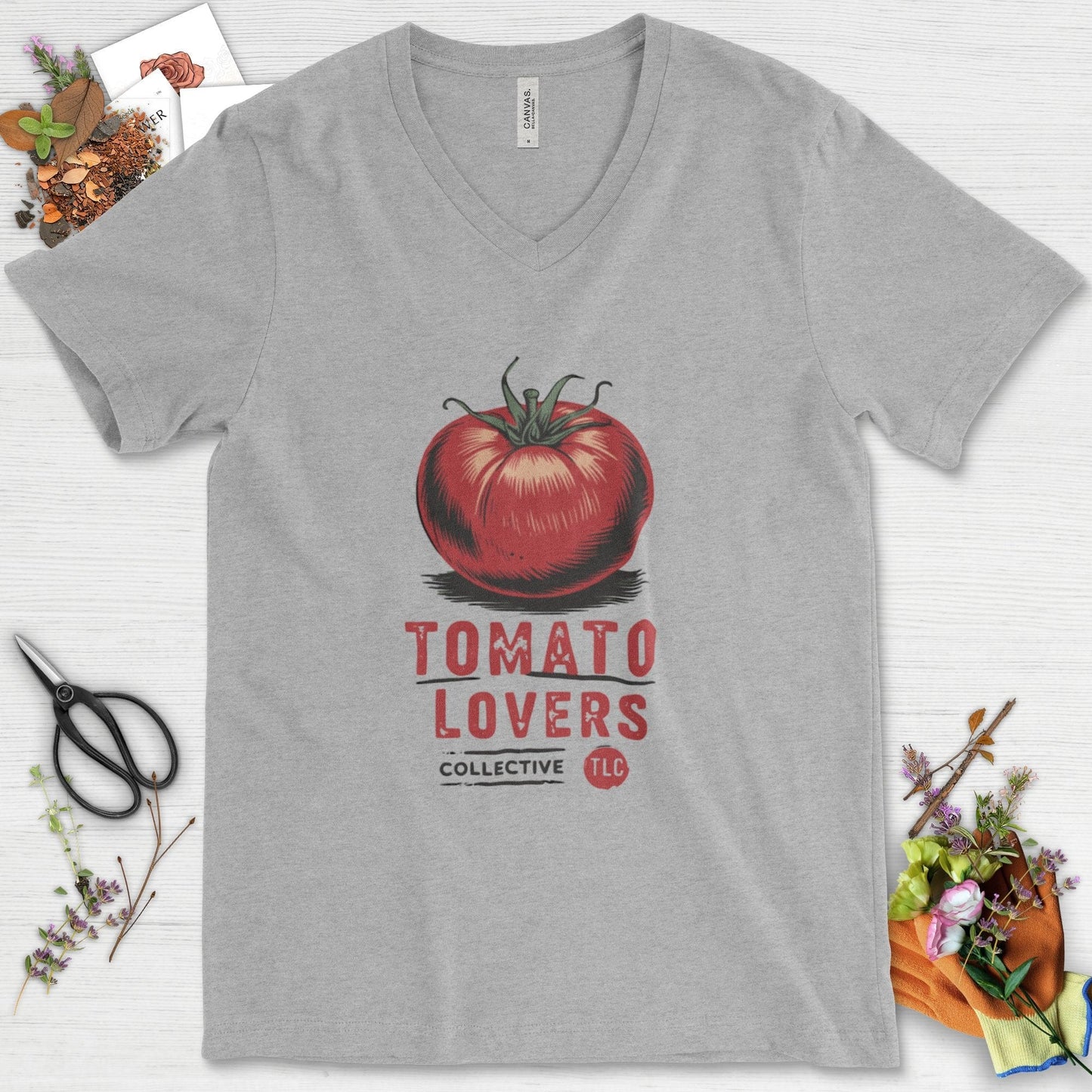 Tomato Lovers Collective TLC V-Neck Athletic Heather / S T-Shirt