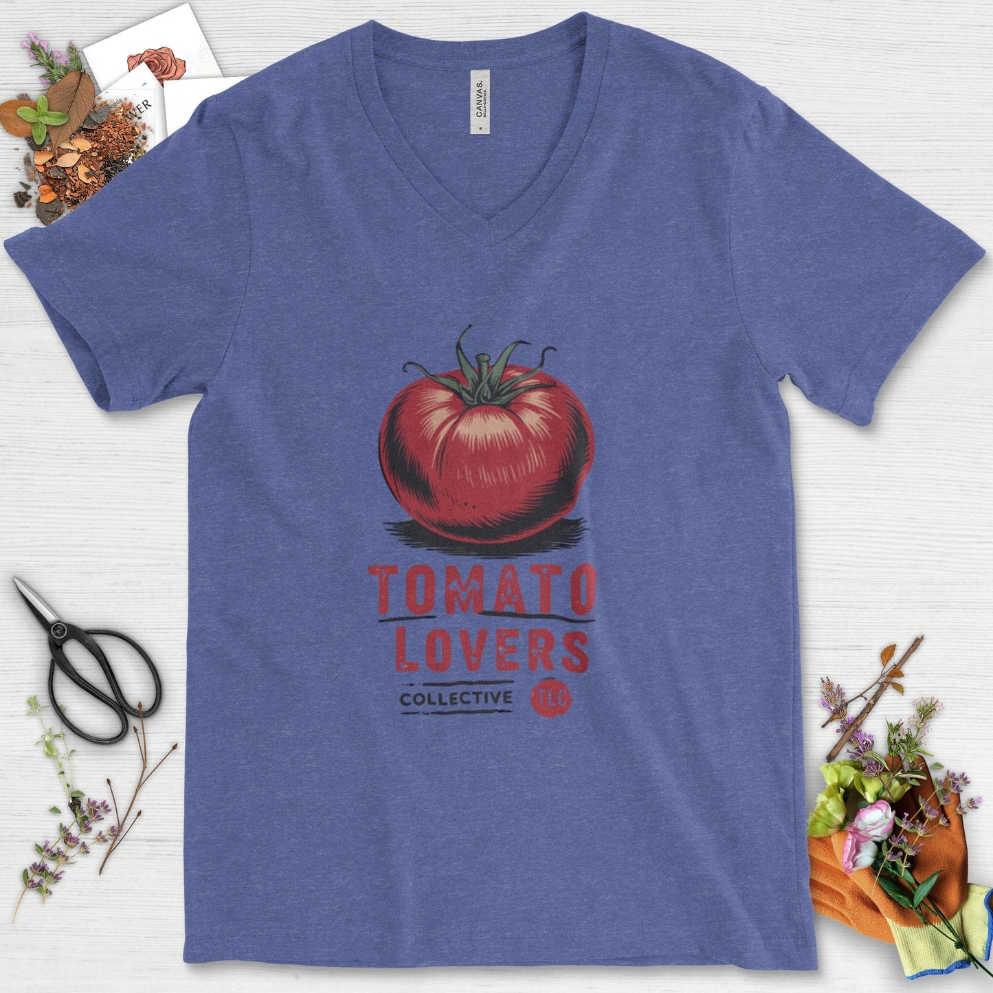 Tomato Lovers Collective TLC V-Neck Heather True Royal / S T-Shirt