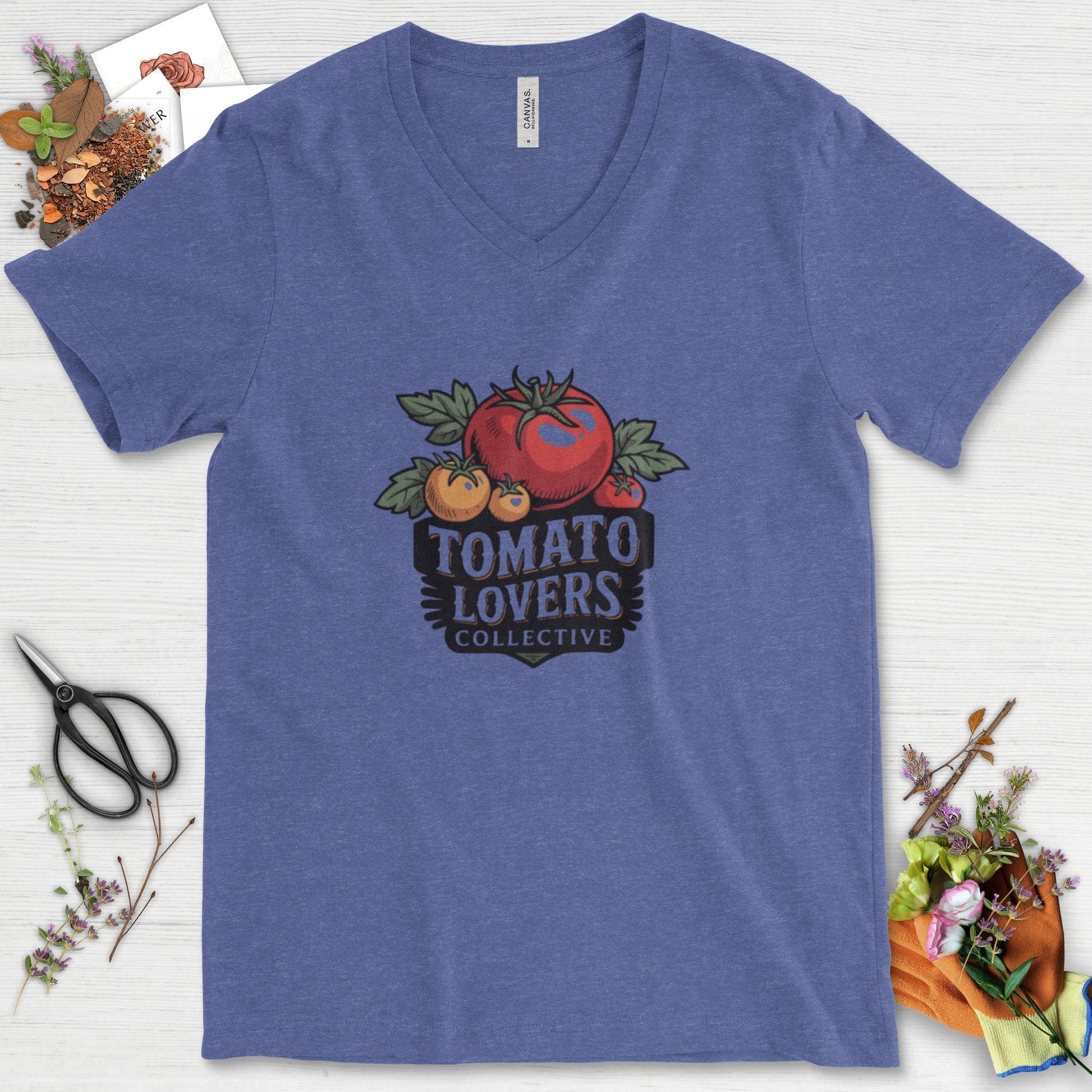 Tomato Lovers Collective V-Neck Heather True Royal / S T-Shirt