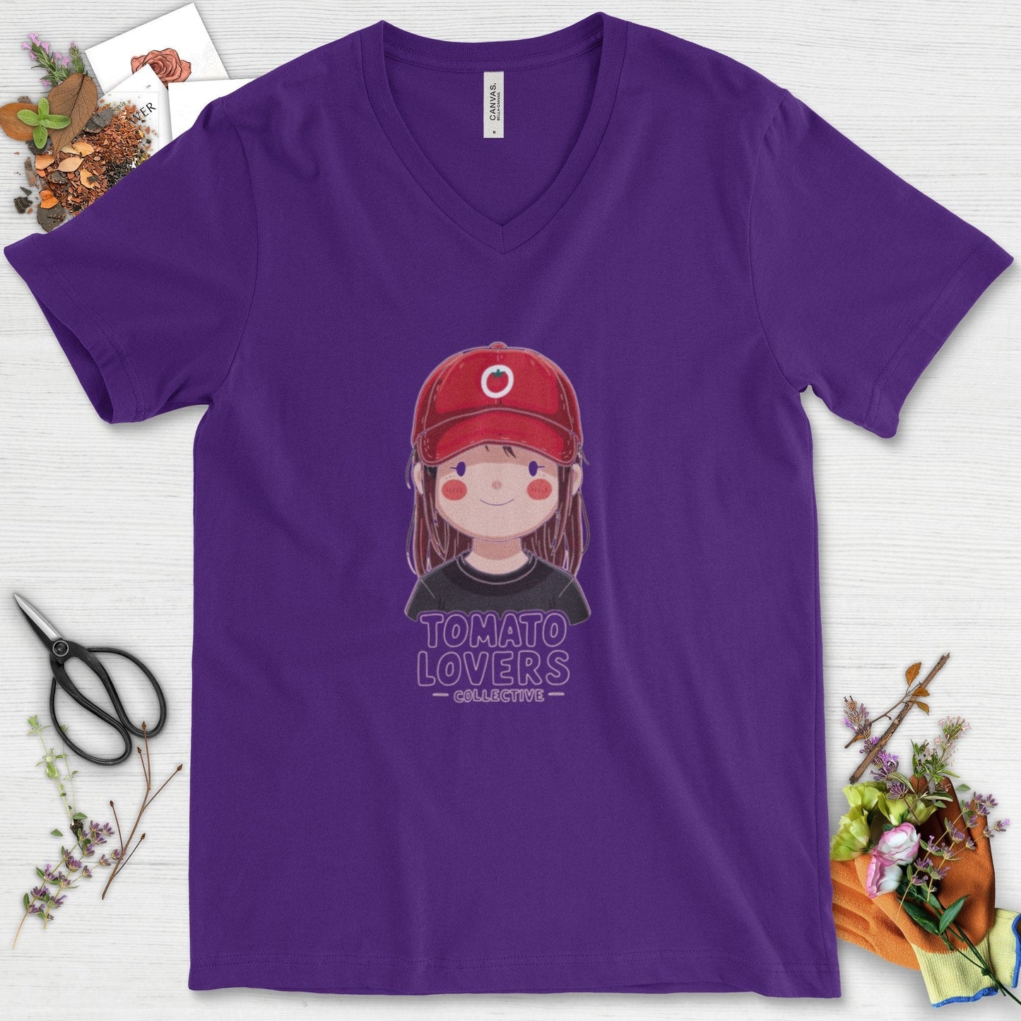 Tomato Lovers Collective V-Neck Team Purple / S T-Shirt