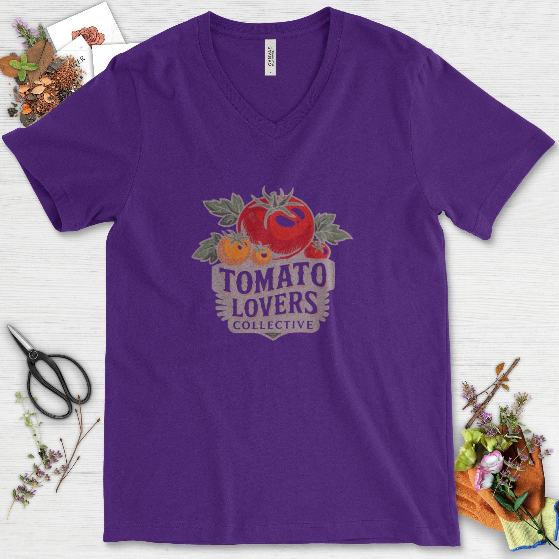 Tomato Lovers Collective V-Neck Team Purple / S T-Shirt