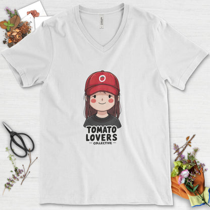 Tomato Lovers Collective V-Neck White / S T-Shirt