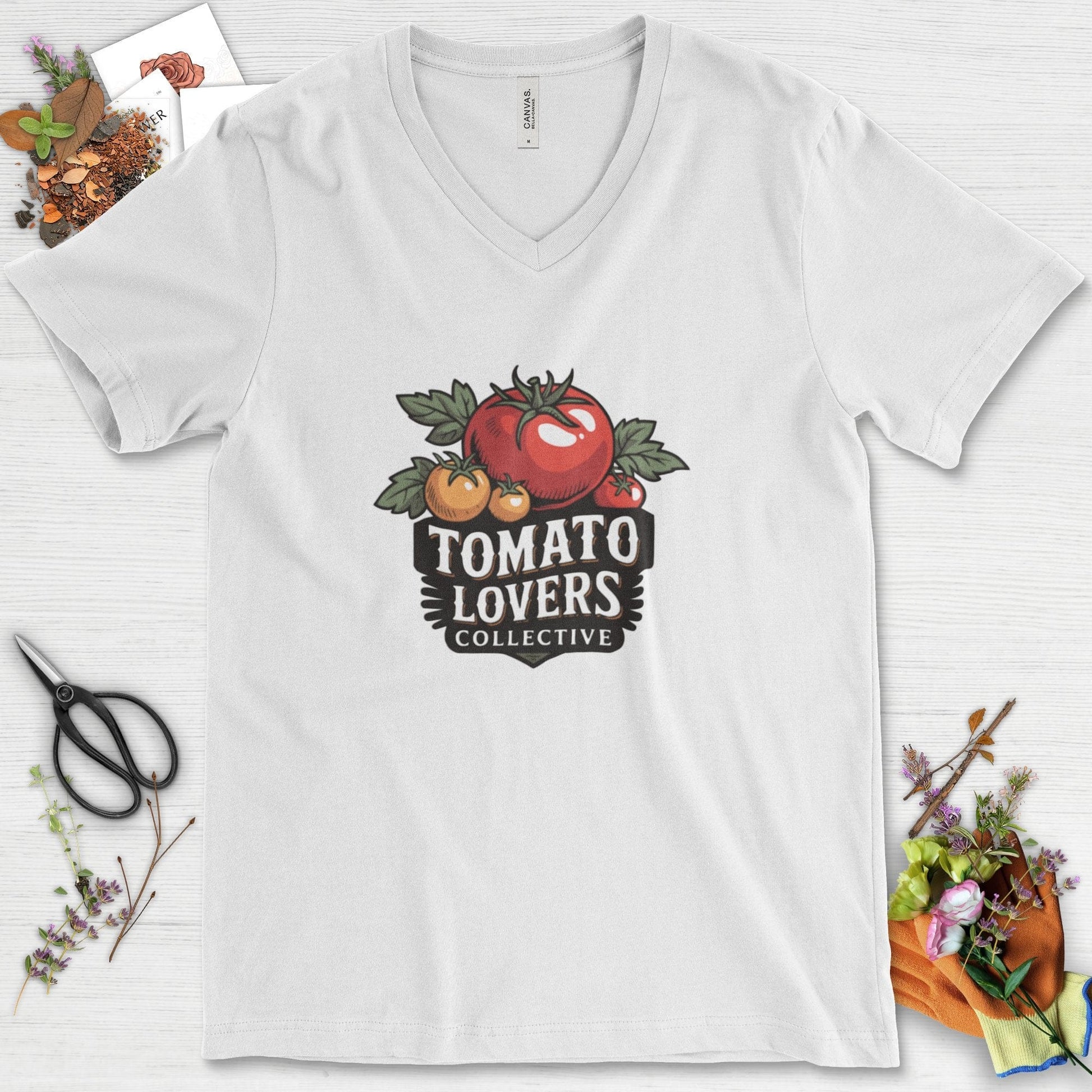 Tomato Lovers Collective V-Neck White / S T-Shirt