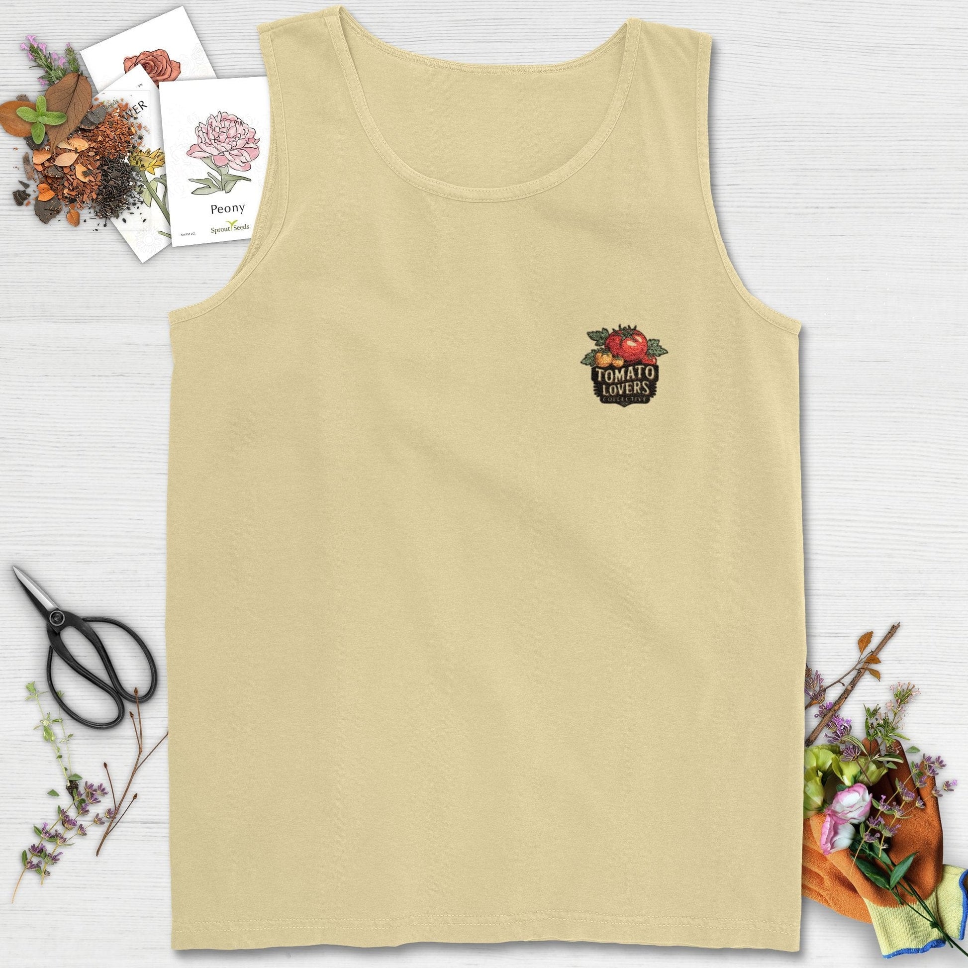 Tomato Lovers Logo Colorwashed Comfort Tank Top Butter / S Tank Top