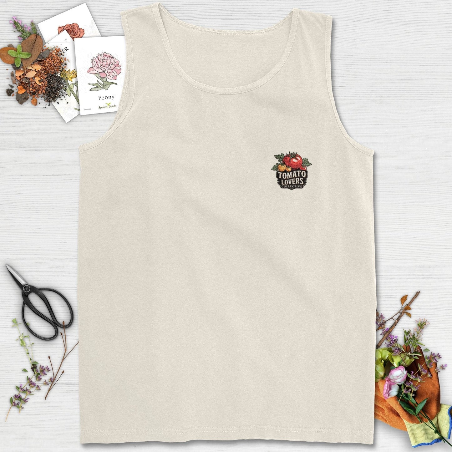 Tomato Lovers Logo Colorwashed Comfort Tank Top Ivory / S Tank Top