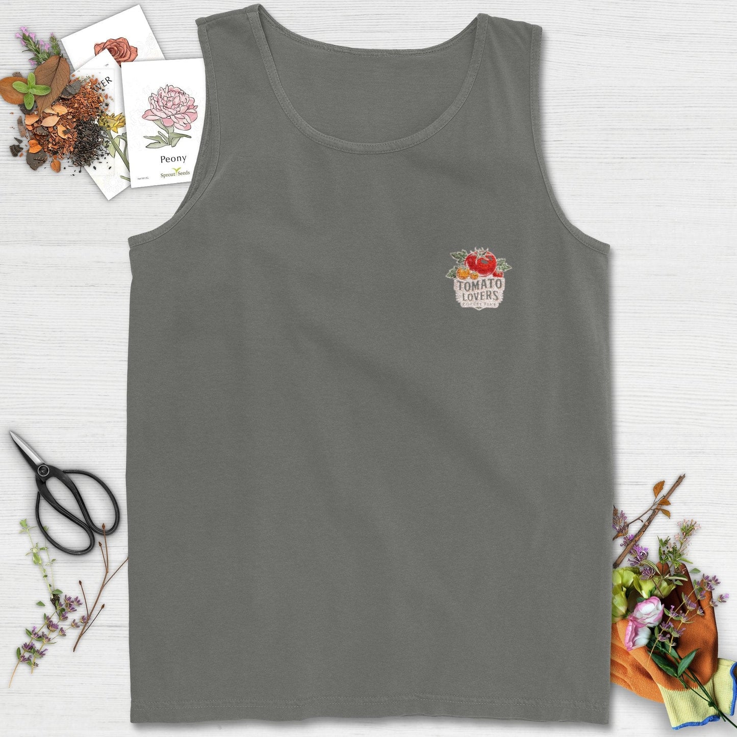 Tomato Lovers Logo Colorwashed Comfort Tank Top Pepper / S Tank Top