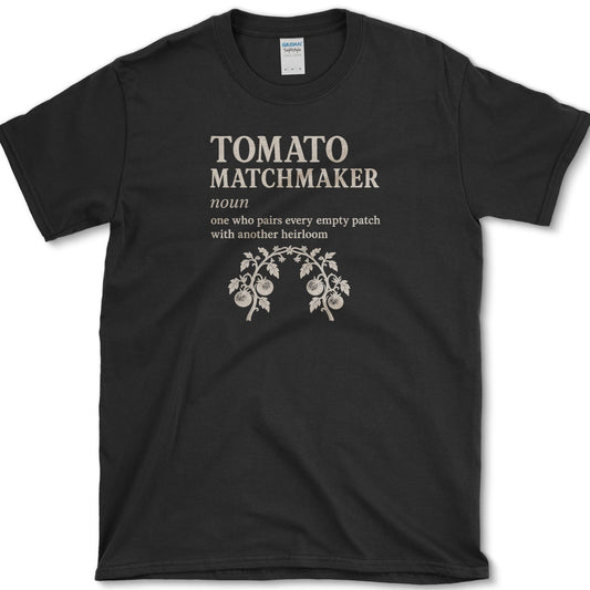 Tomato Matchmaker T-Shirt S / Black Essential Tees