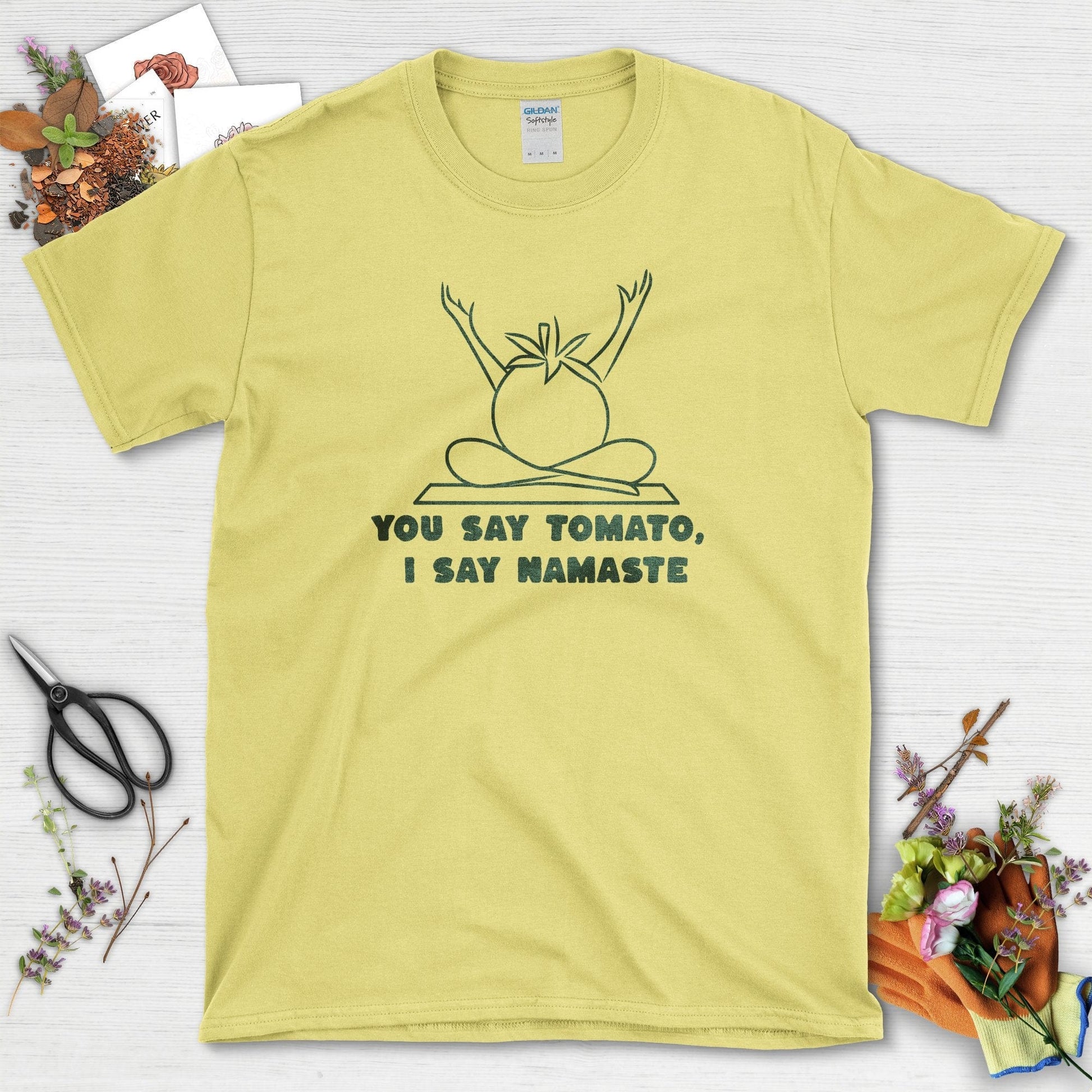 Tomato Namaste T-Shirt Cornsilk / S T-Shirt