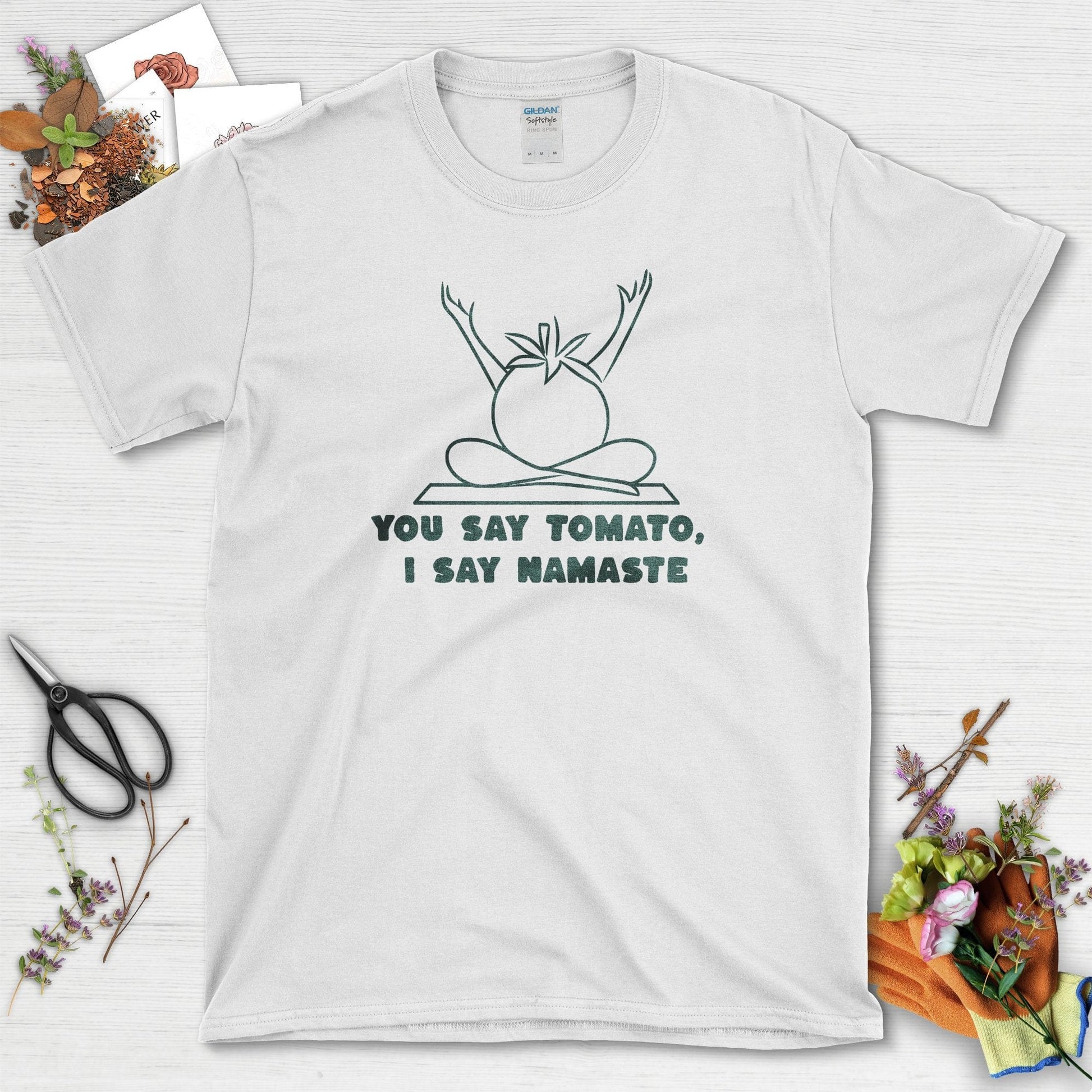 Tomato Namaste T-Shirt White / S T-Shirt