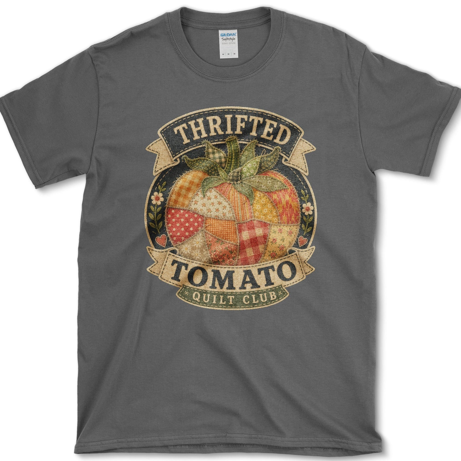 Tomato Quilt Club T-Shirt S / Dark Heather Essential Tees