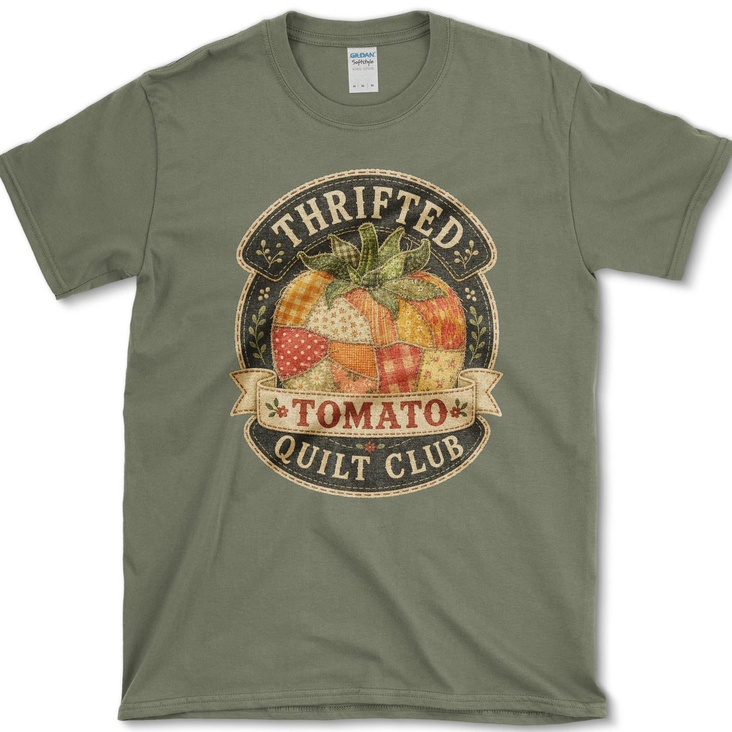 Tomato Quilt Club T-Shirt S / Military Green Essential Tees