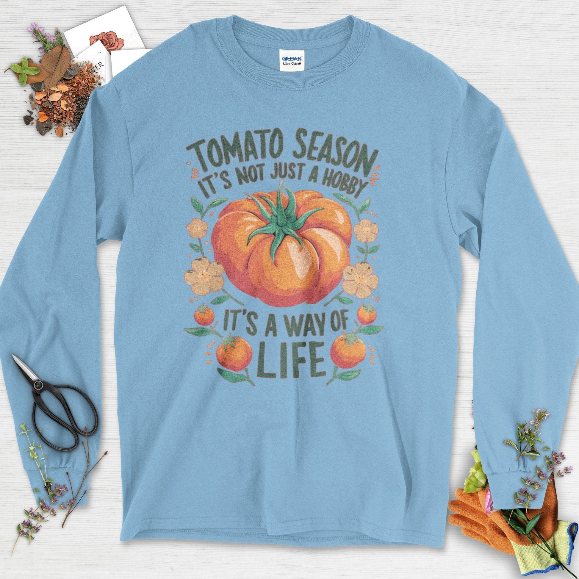 Tomato Season Way of Life Long Sleeve Light Blue / S Physical Item