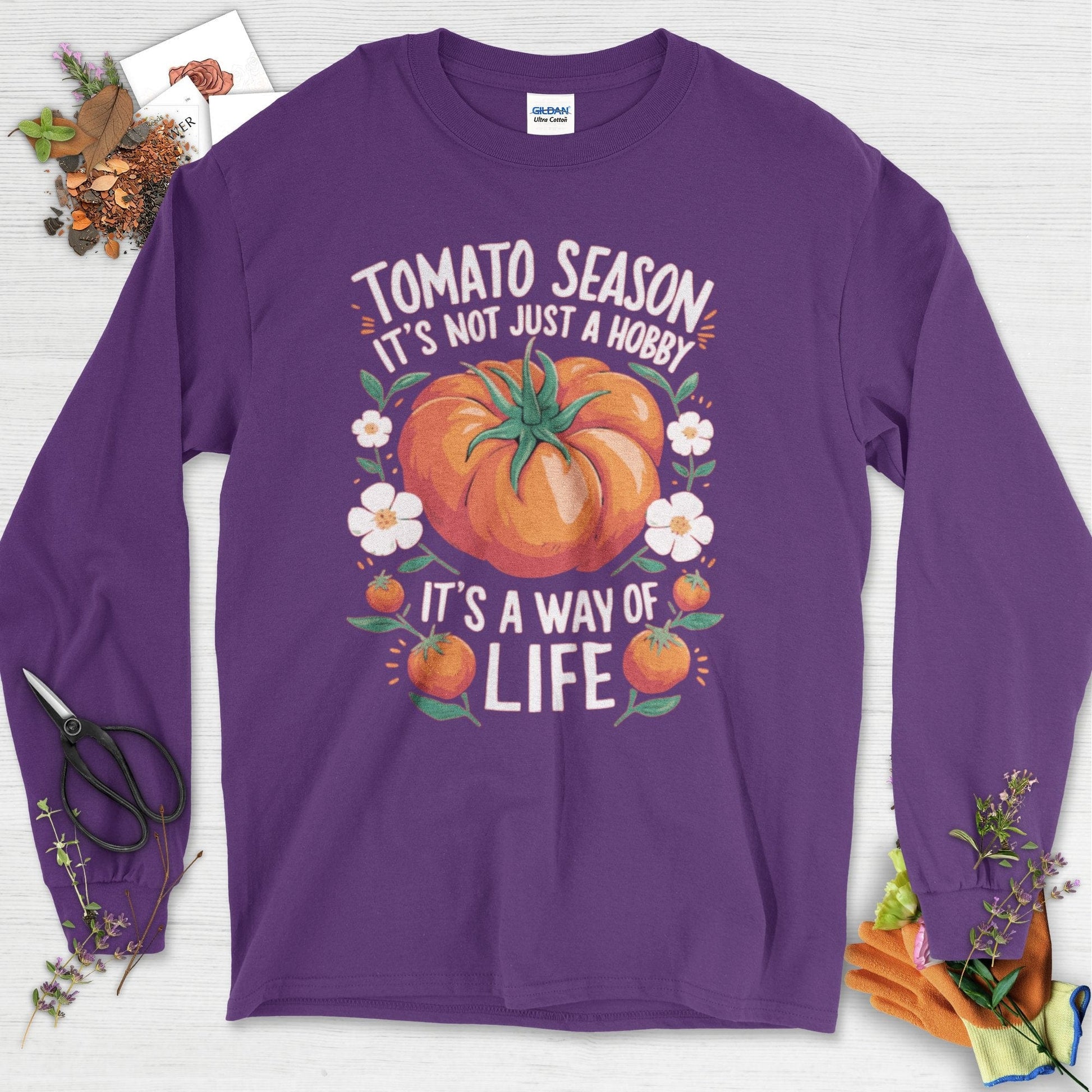 Tomato Season Way of Life Long Sleeve Purple / S Physical Item