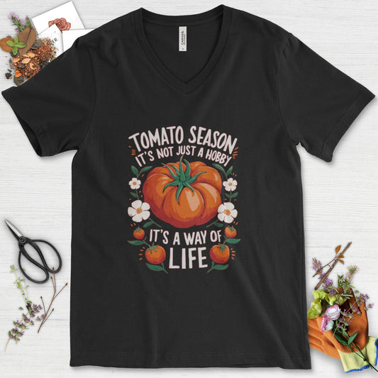 Tomato Season Way of Life V-Neck Black / S T-Shirt