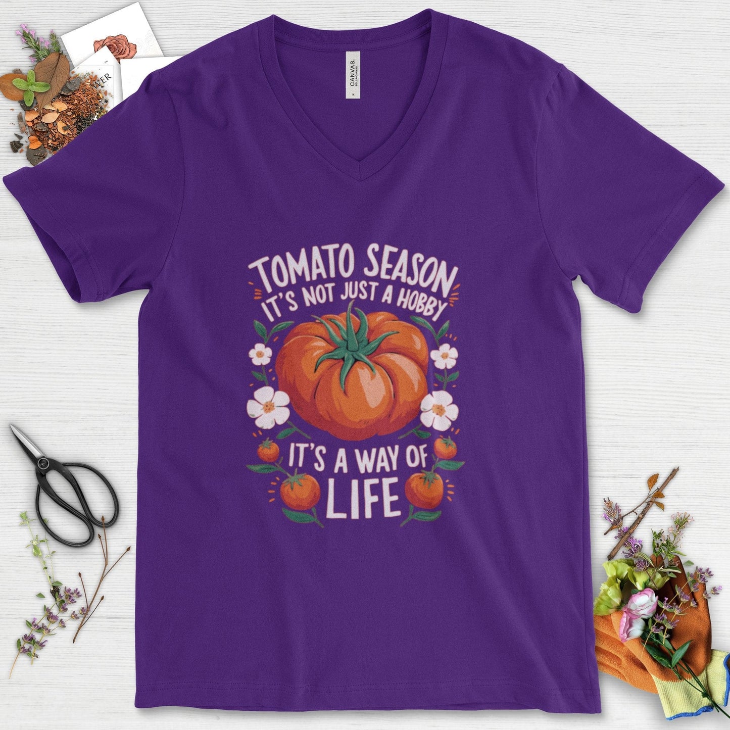 Tomato Season Way of Life V-Neck Team Purple / S T-Shirt