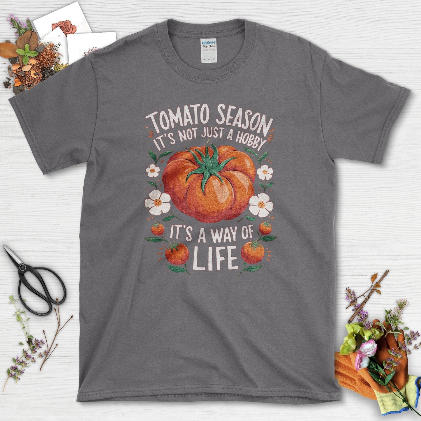 Tomato Season Way of Life Youth T-Shirt Youth T-Shirt / XS / Charcoal Physical Item
