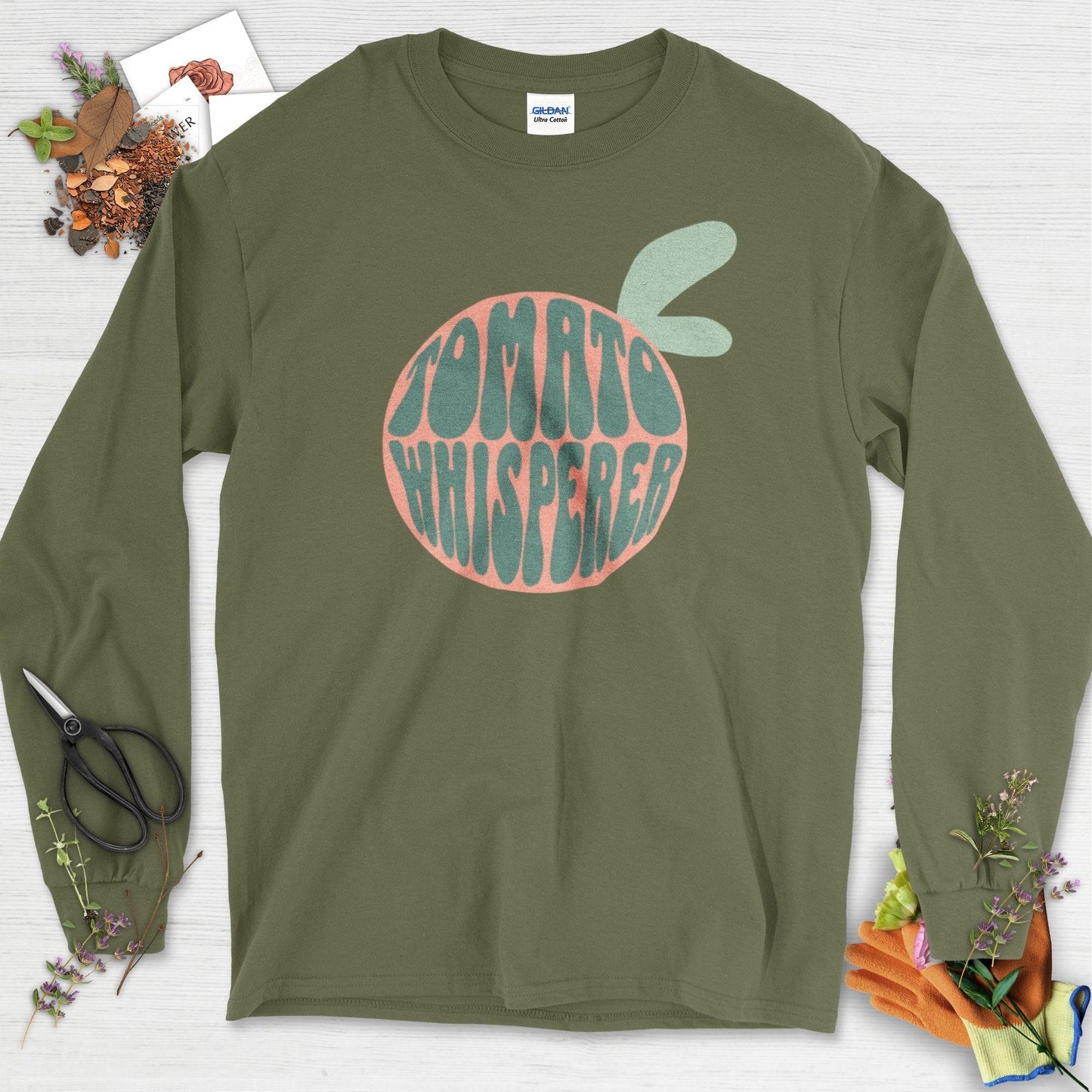 Tomato Whisperer Long Sleeve Military Green / S Physical Item