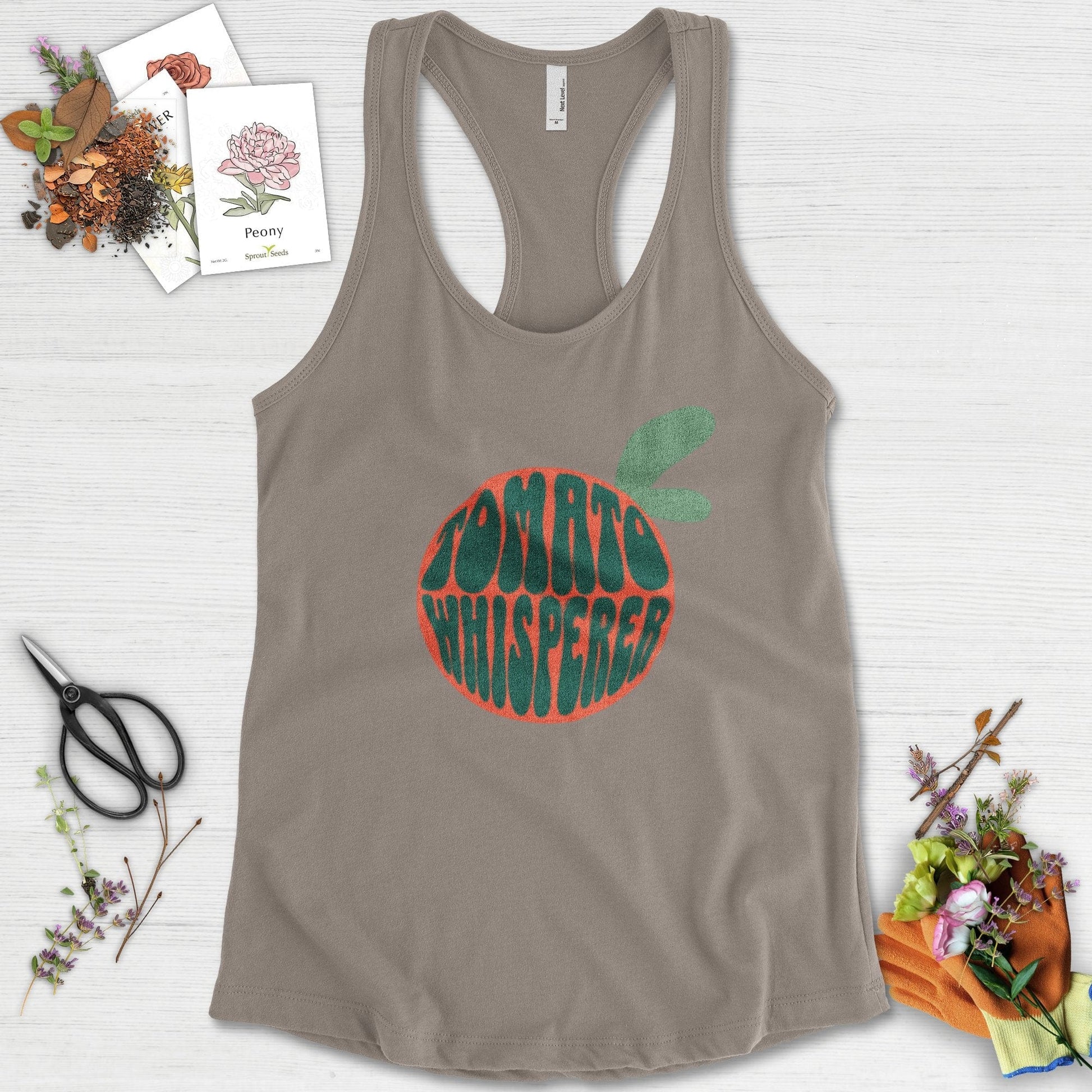 Tomato Whisperer Racerback Racerback / XS / Warm Grey Physical Item