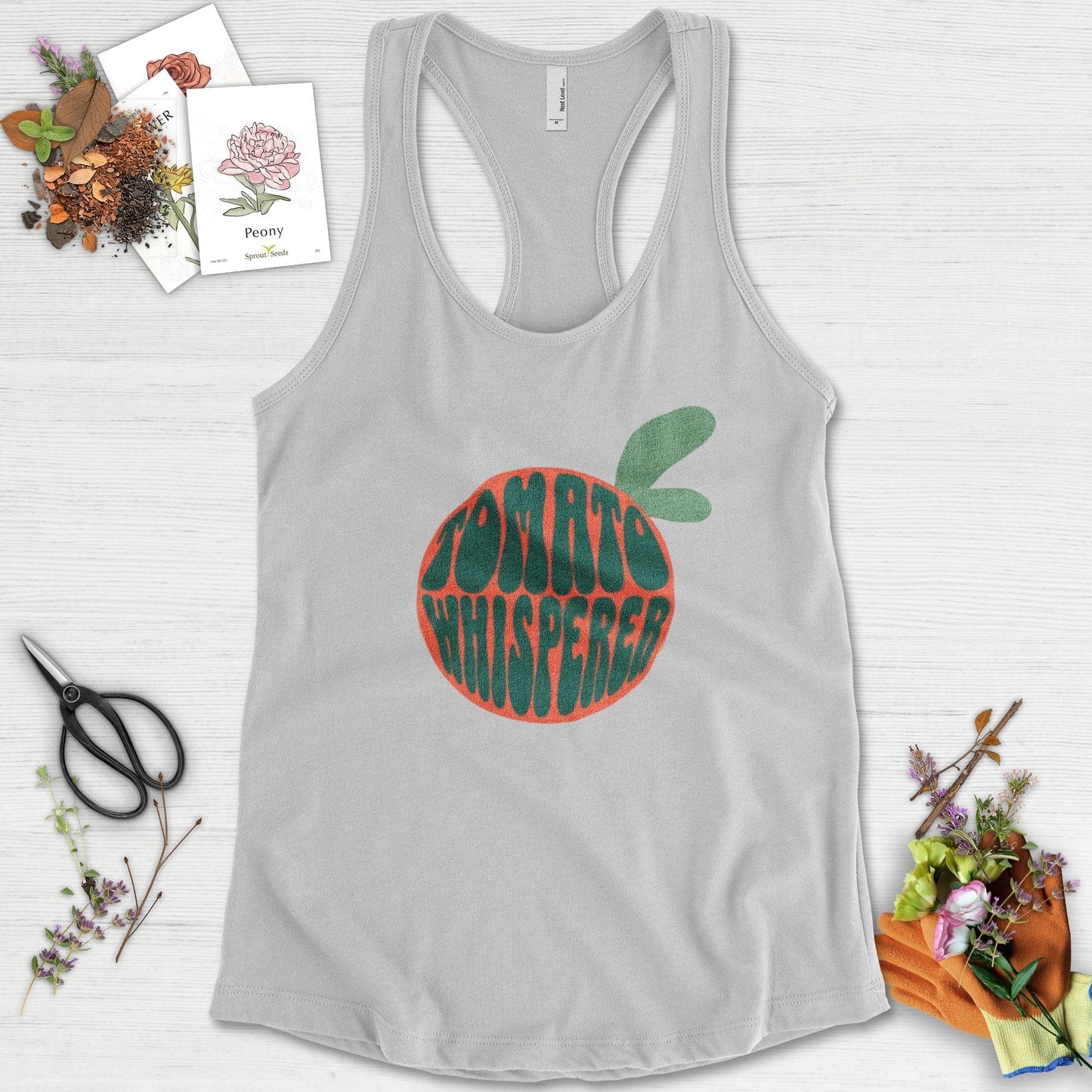 Tomato Whisperer Racerback XS / Heather Grey Physical Item