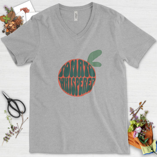 Tomato Whisperer V-Neck Athletic Heather / S T-Shirt