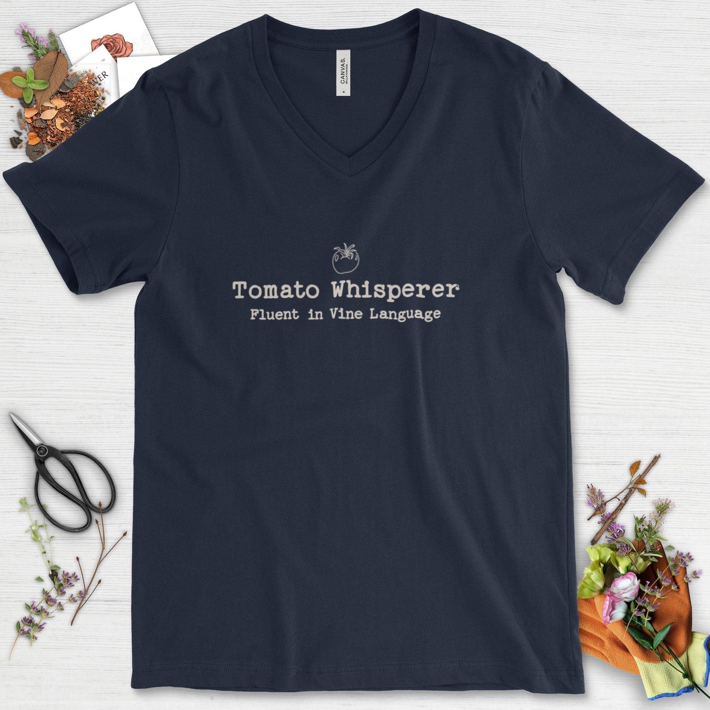 Tomato Whisperer V-Neck Navy / S T-Shirt