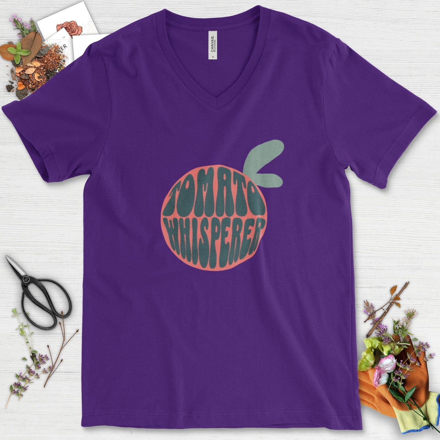 Tomato Whisperer V-Neck Team Purple / S T-Shirt