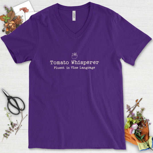 Tomato Whisperer V-Neck Team Purple / S T-Shirt