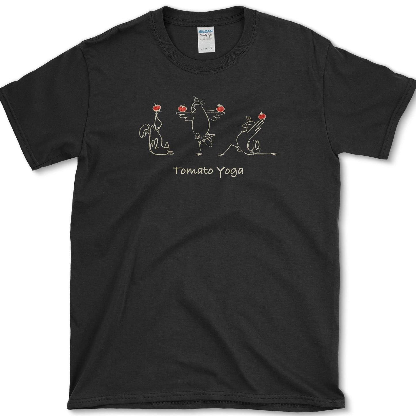 Tomato Yoga T-Shirt S / Black Essential Tees