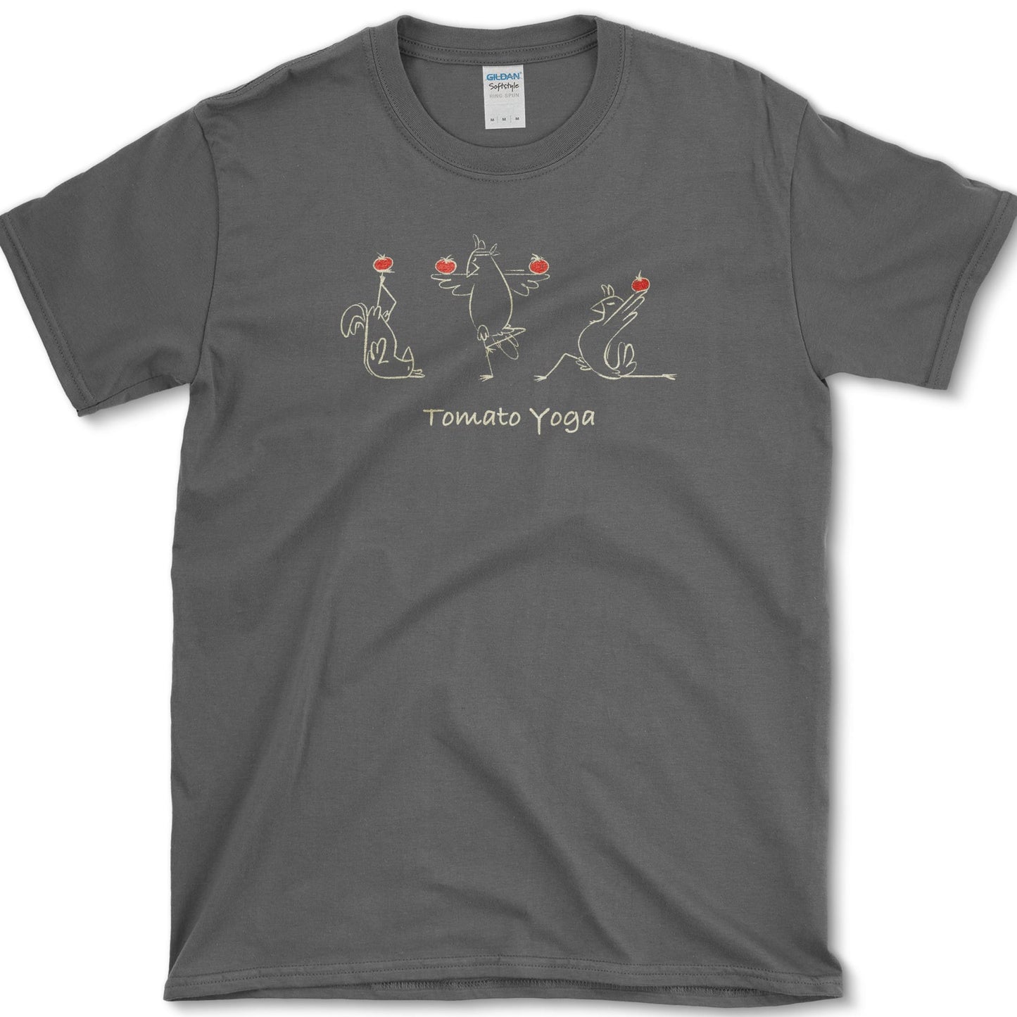 Tomato Yoga T-Shirt S / Dark Heather Essential Tees