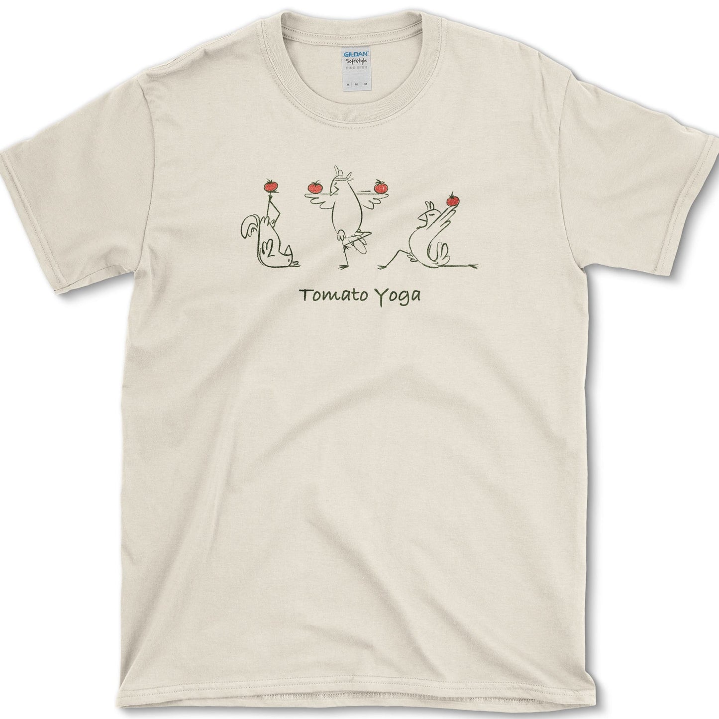 Tomato Yoga T-Shirt S / Natural Essential Tees