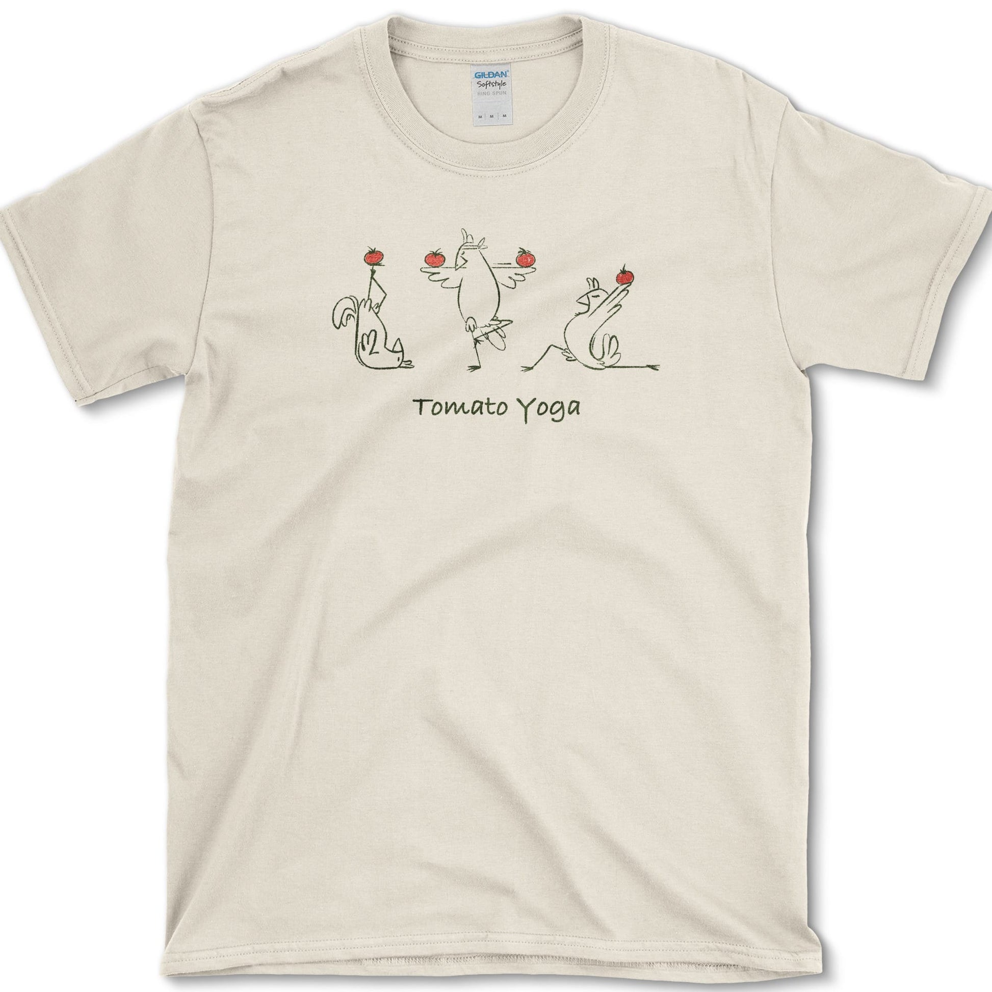 Tomato Yoga T-Shirt S / Natural Essential Tees